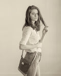 Small Crossbody Bag in Hickory Stripe