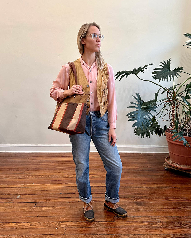 Day Tote w/ Upcycled Vintage Materials