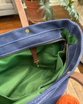 Navy Waxed Canvas
