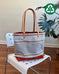 Upcycled Awning Tote - Persimmon Stripe