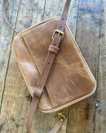 Leather Crossbody Handbag: Safari Tan - Made to Order