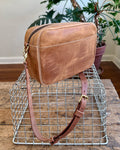 Leather Crossbody Handbag: Safari Tan - Made to Order