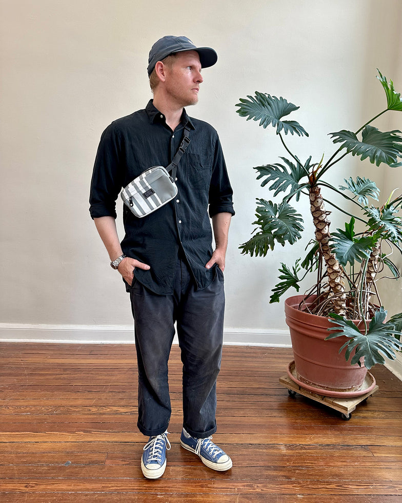 Hip Pack in Upcycled Vintage Rubberized Canvas