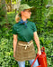Tan Waxed Canvas Waist Apron - Made in USA