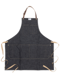 Workshop Apron w/ Removable Leather Strap in Cone Mills Denim