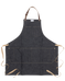 Workshop Apron w/ Removable Leather Strap in Cone Mills Denim