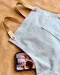 Ceramicist Pottery Split Leg Apron - Washed Denim