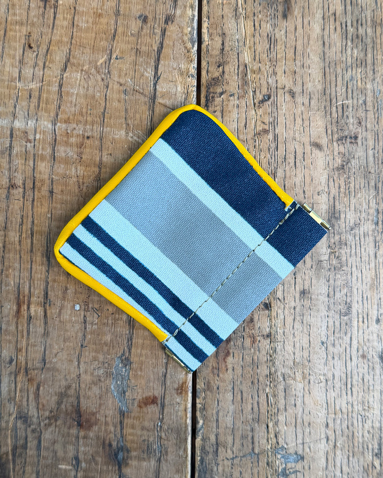 Squeeze Pouch in Up-Cycled Awning - Mercantile Stripe