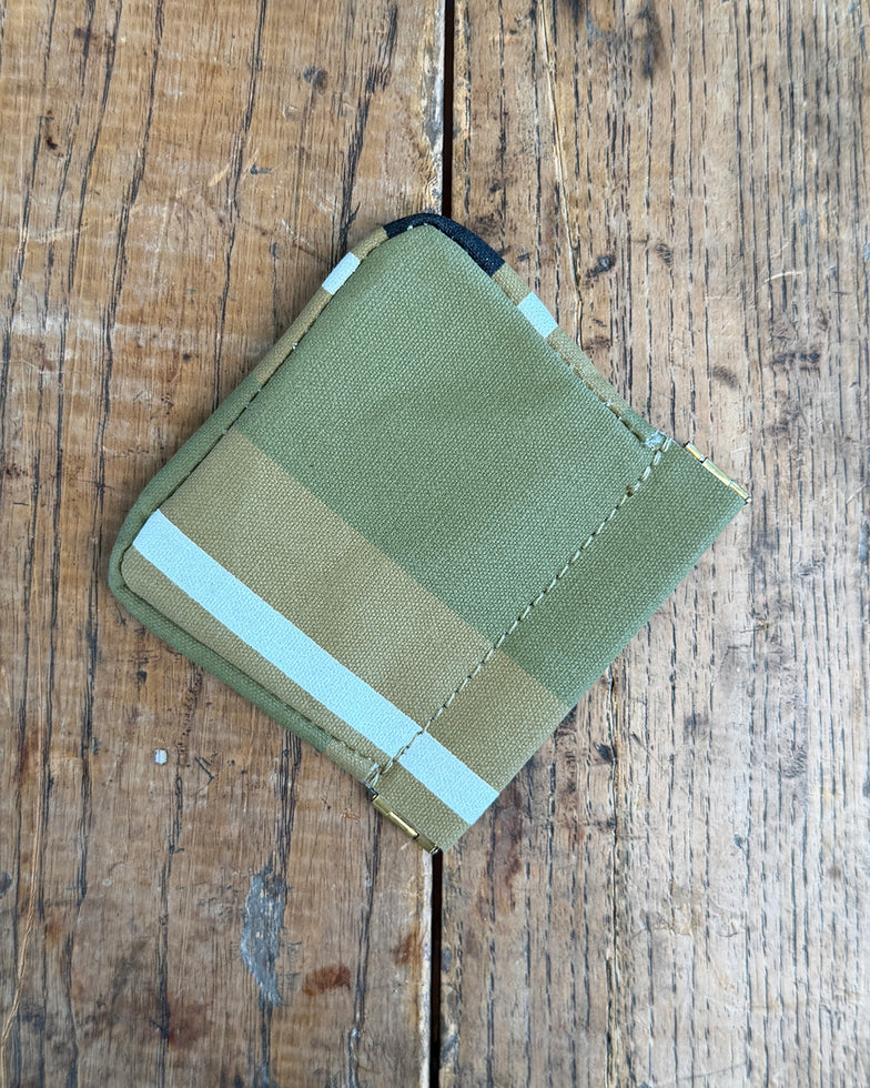 Squeeze Pouch in Up-Cycled Awning - Pistachio