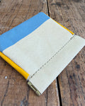 Squeeze Pouch in Up-Cycled Awning - Cape Cod