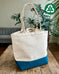 Market Tote in Organic Canvas & Upcycled Awning - SALE