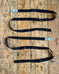 Waist Straps - Black Cotton w/ Gray PVC (vegan)