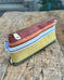 Zip Pouch in Upcycled Vintage Awning - Horizontal Stripe
