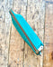 Zip Pouch in Upcycled Vintage Awning Canvas - Teal