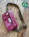 Hip Pack in Upcycled Vintage Rubberized Canvas Rhubarb - SALE