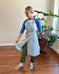 Ceramicist Pottery Split Leg Apron - Washed Denim