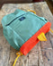 Drawstring Backpack in Military Flight Jacket Satin