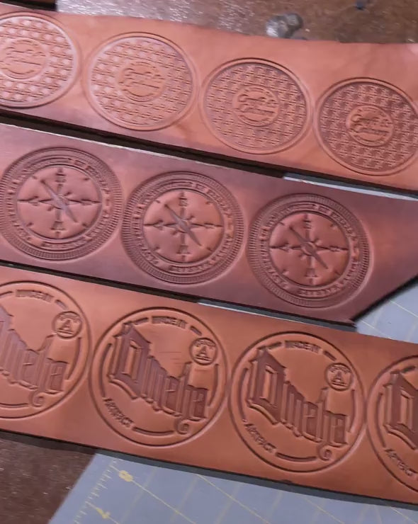 Making Leather Drink Coasters In Our Omaha, NE Studio