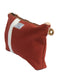 Zip Pouch in Antique Upcycled Awning Cloth - Brick Stripe