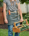 Slate Waxed Canvas Waist Apron - Made in USA