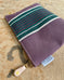 Zip Pouch in Upcycled Awning Cloth - Purple