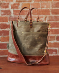 Dark Khaki Wax & Bourbon Leather