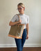 Zipper Tote From Antique Upcycled Canvas