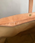 Zipper Tote From Antique Upcycled Canvas