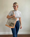 Zipper Tote From Antique Upcycled Canvas