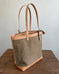 Zipper Tote From Antique Upcycled Canvas