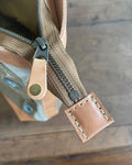 Zipper Tote From Antique Upcycled Canvas