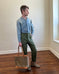 Zipper Tote From Antique Upcycled Canvas