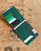 Bifold Wallet in Upcycled Antique Awning - Green Black