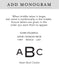 Personalize w/ Optional Monogram