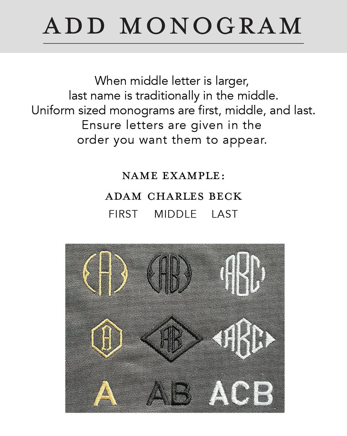 Personalize w/ Optional Monogram